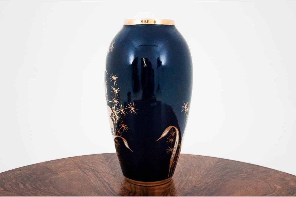 Polish Cobalt Vase from Chodzież, Poland, 1960s