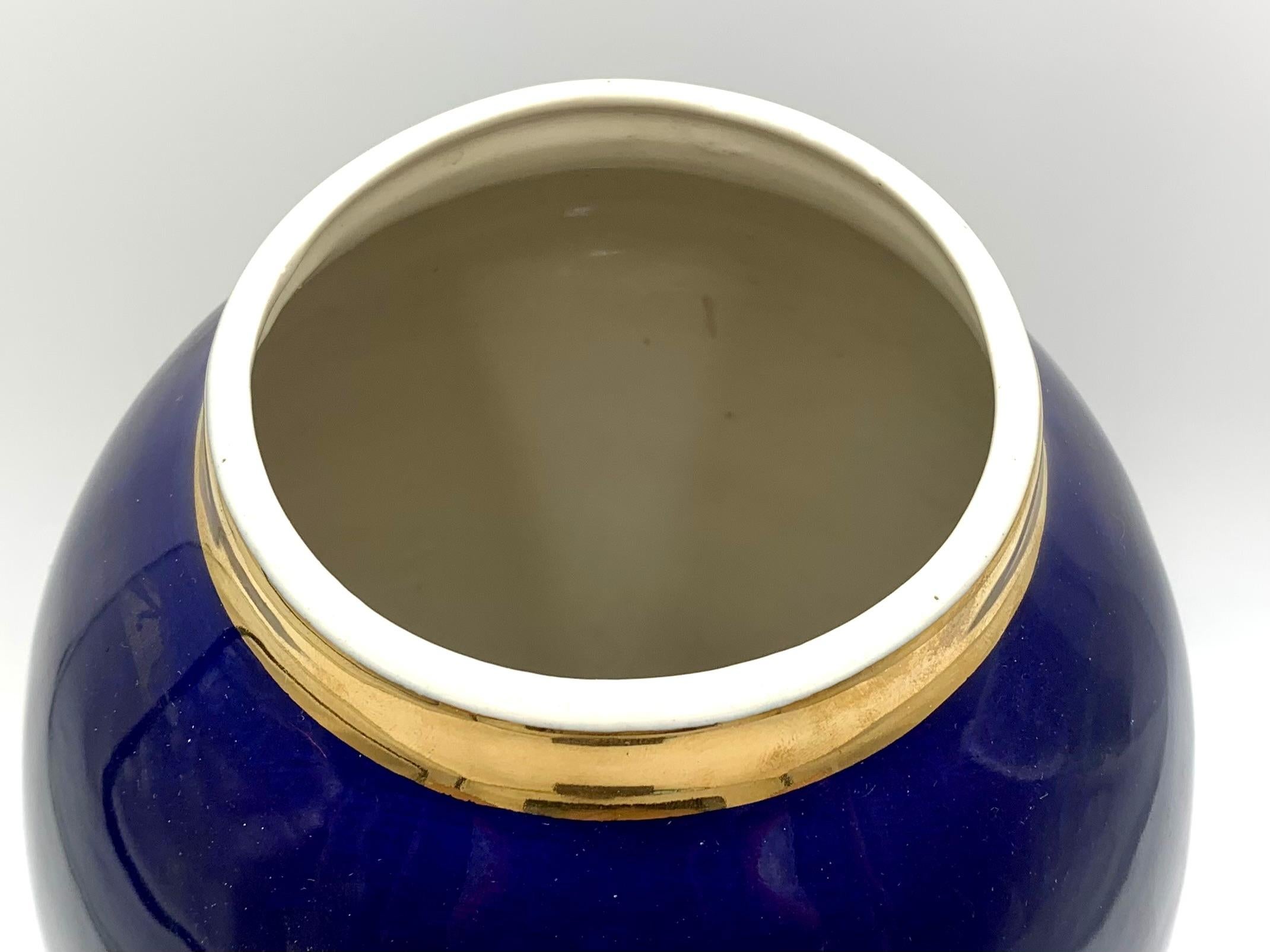 Cobalt Vase from Chodzież, Poland, 1960s In Good Condition In Chorzów, PL