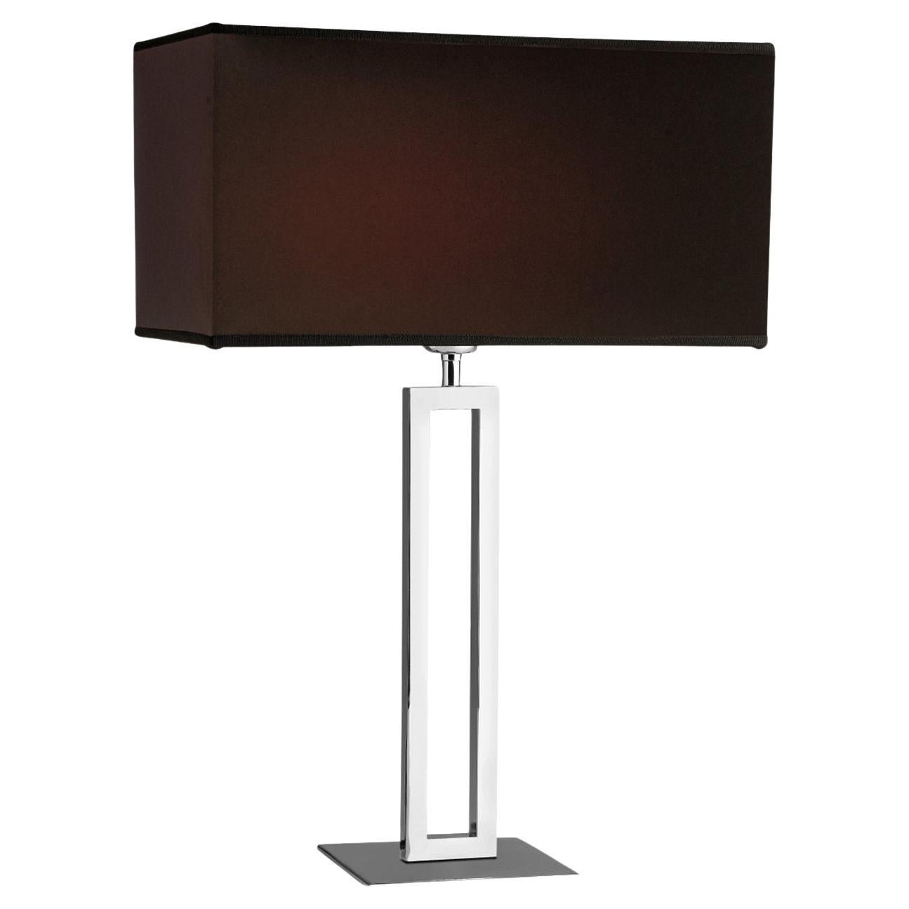 Cobalto Black Chromed Table Lamp For Sale