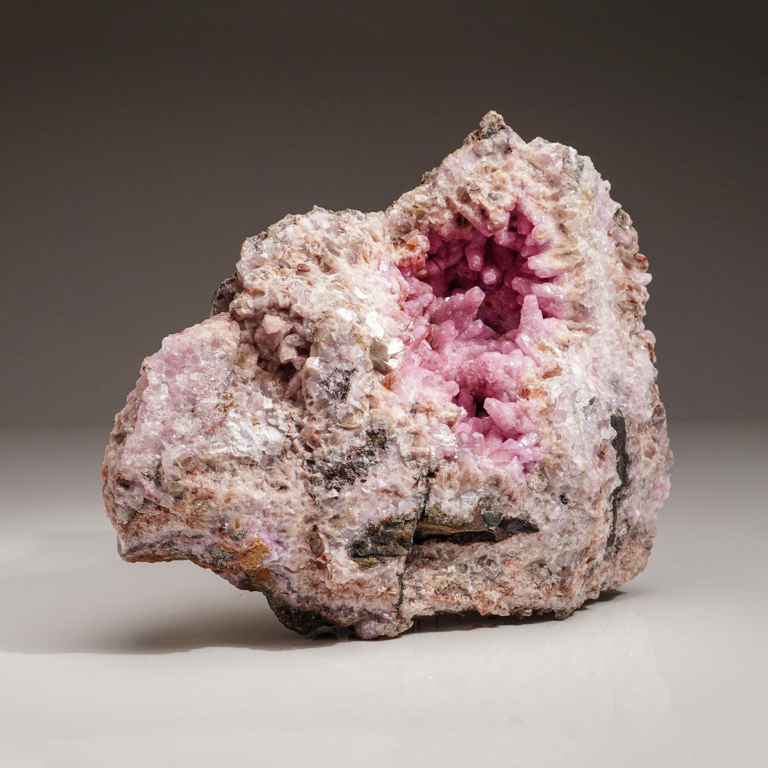 Contemporary Cobaltoan Calcite from Bou Azzer District, Anti-Atlas Mountains, Ouarzazate, Mor For Sale