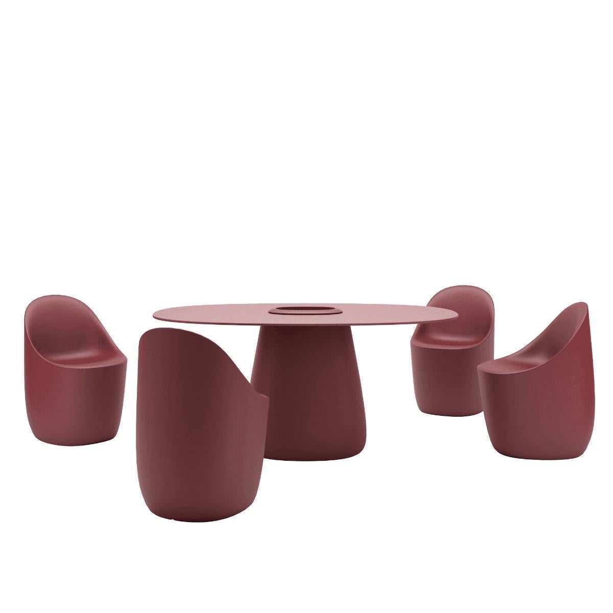 XXIe siècle et contemporain Chaise Cobble in Indian Red Recyclable Polyethylene par Elisa Giovannoni en vente