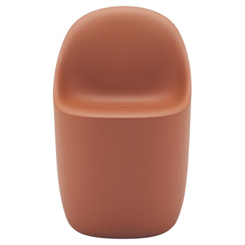 Cobble Chair in Terracotta Recyclable Polyethylene by Elisa Giovannoni