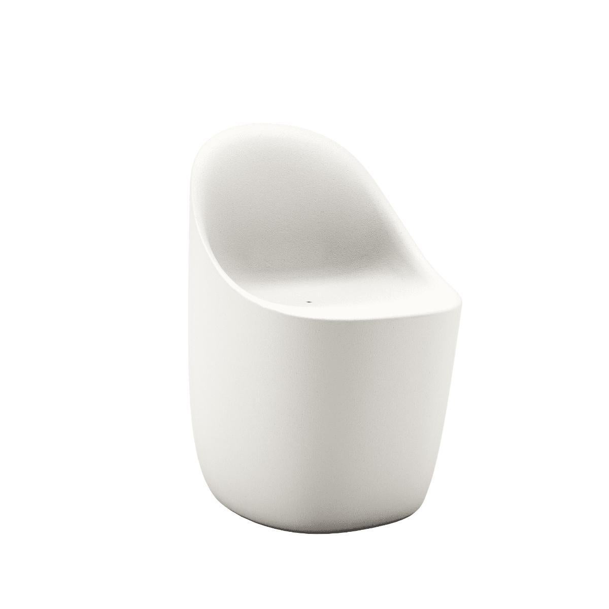 Italian Cobble Chair in White Warm Recyclable Polyethylene by Elisa Giovannoni For Sale