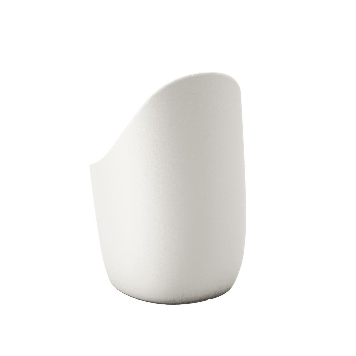 Contemporary Cobble Chair in White Warm Recyclable Polyethylene by Elisa Giovannoni For Sale