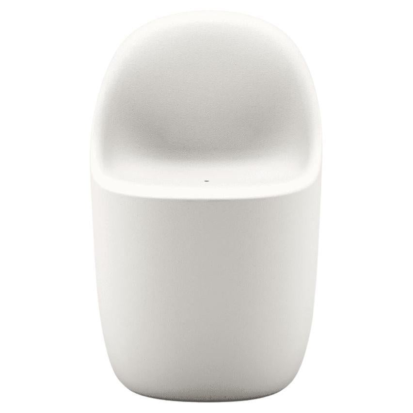 Cobble Chair in White Warm Recyclable Polyethylene by Elisa Giovannoni For Sale