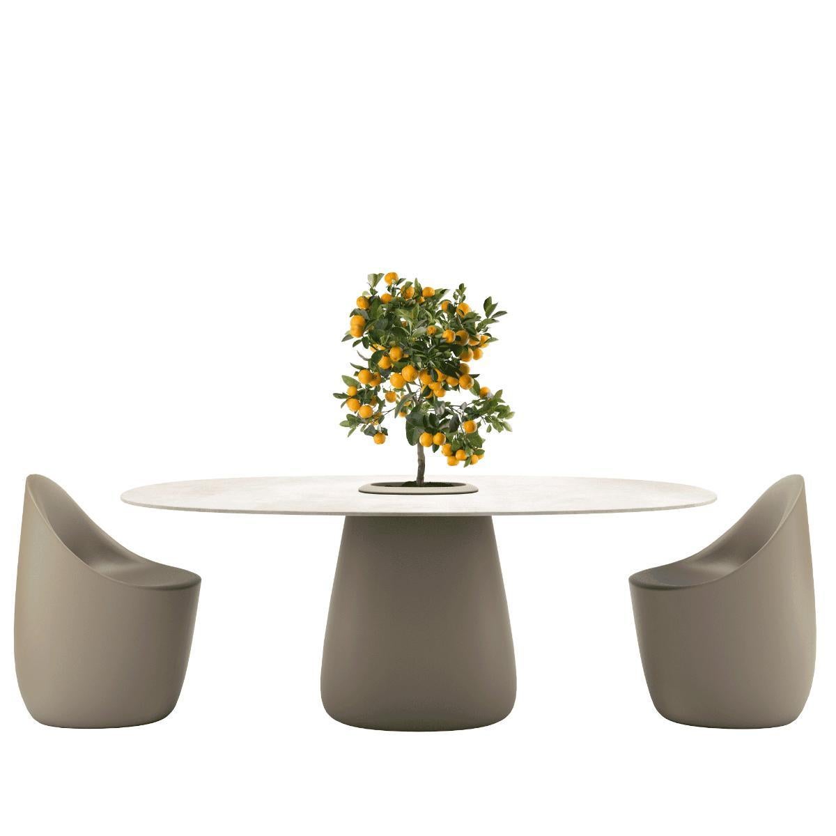 Mesa Cobble 190cm Cubo Stonew en Polietileno Reciclable Marfil Siglo XXI y contemporáneo en venta