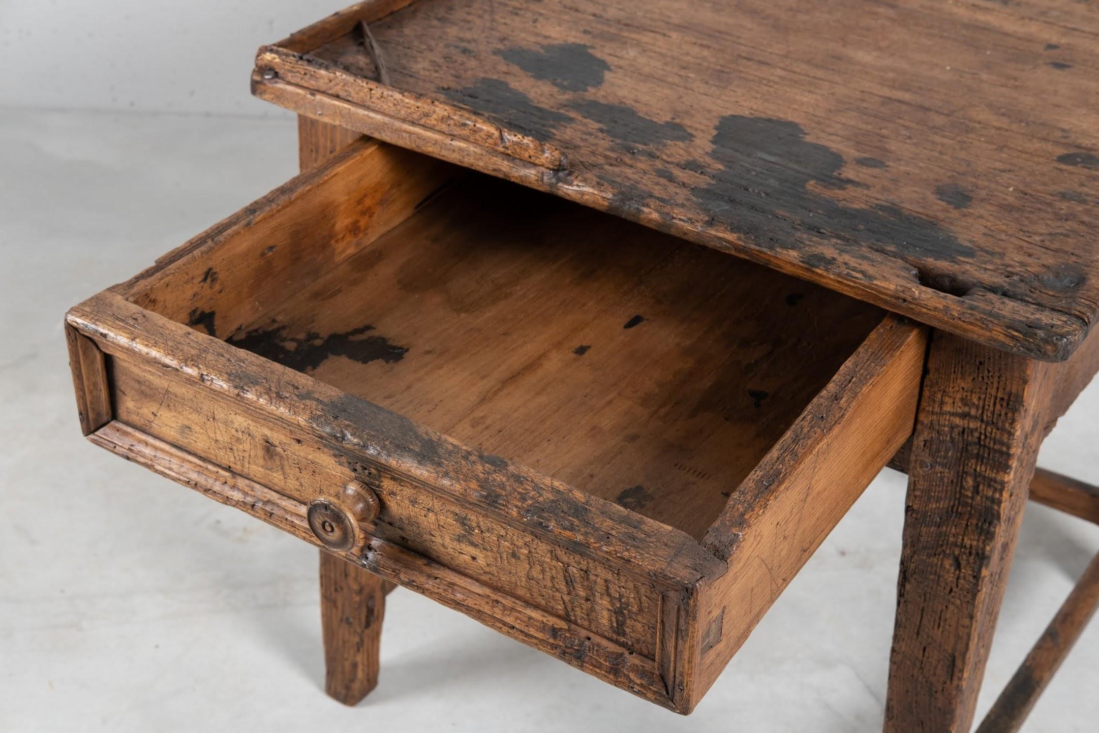 Beech Cobbler Table, Italy, Late 1700 For Sale
