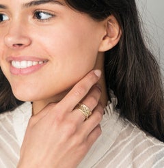 Cober 14 carat Yellow Gold Handmade fantasy Ring Totally Handmade Available Now