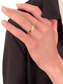 Cober “Attached” with one 0.14 Ct. Princess-cut Diamond (F/VVS) Ring Handmade