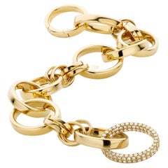 Cober Chained with 200 brilliant cut Diamonds Bracelet en or jaune