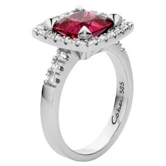 Bague Cober en or blanc avec tourmaline Cosmopolitan et 26 diamants taille brillant