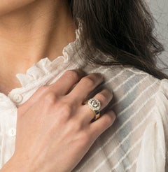 Cober “Engraved Cluster” with a 1.31 ct Cognac Diamond and 30 Diamonds Ring