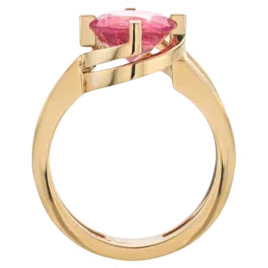 Cober handmade  with Tourmaline of 2.5 ct Yellow Gold fashion Ring Available Now For Sale