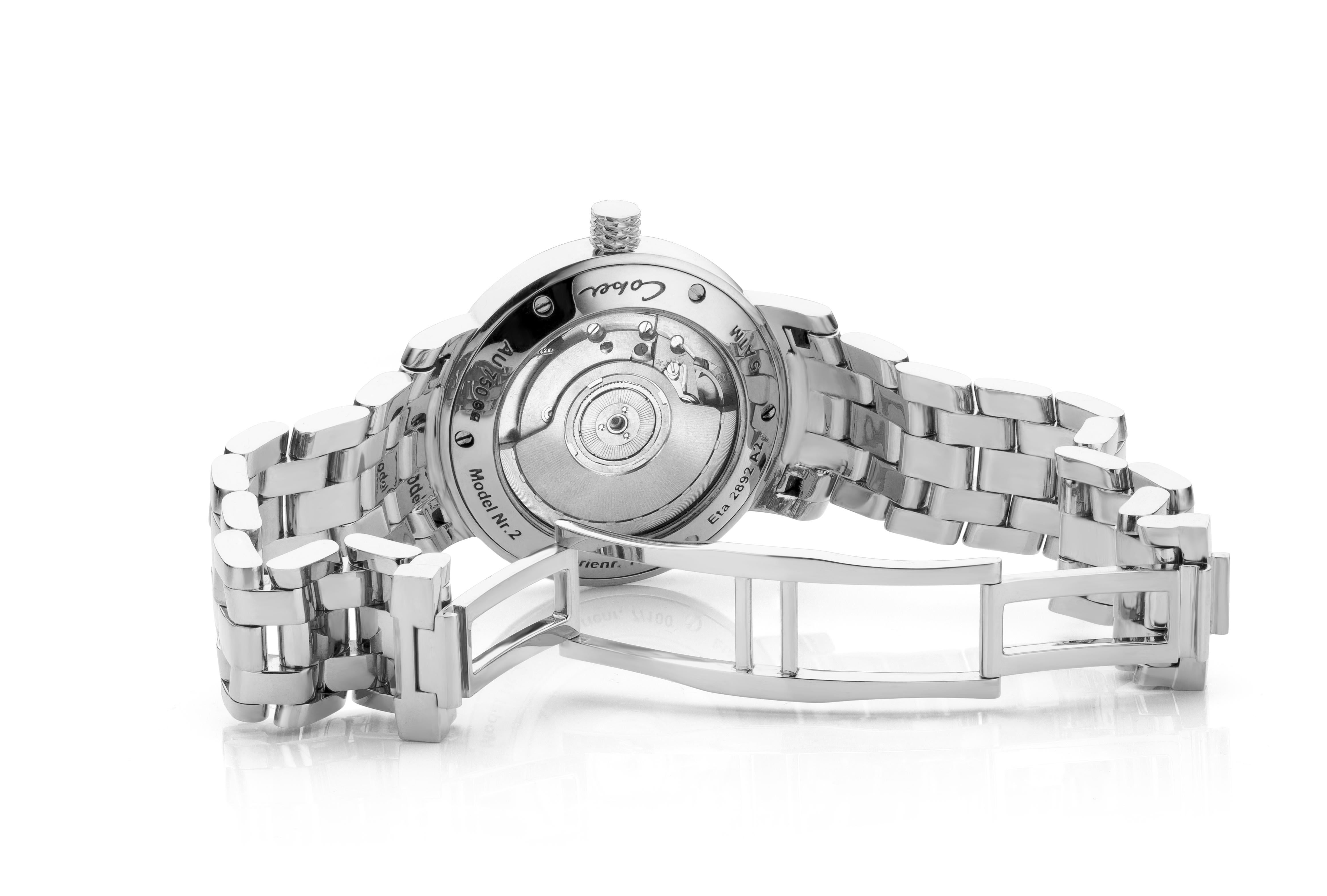 Contemporary Cober “N°2” Ladies limited-edition White Gold with 60 Diamonds Wristwatch For Sale