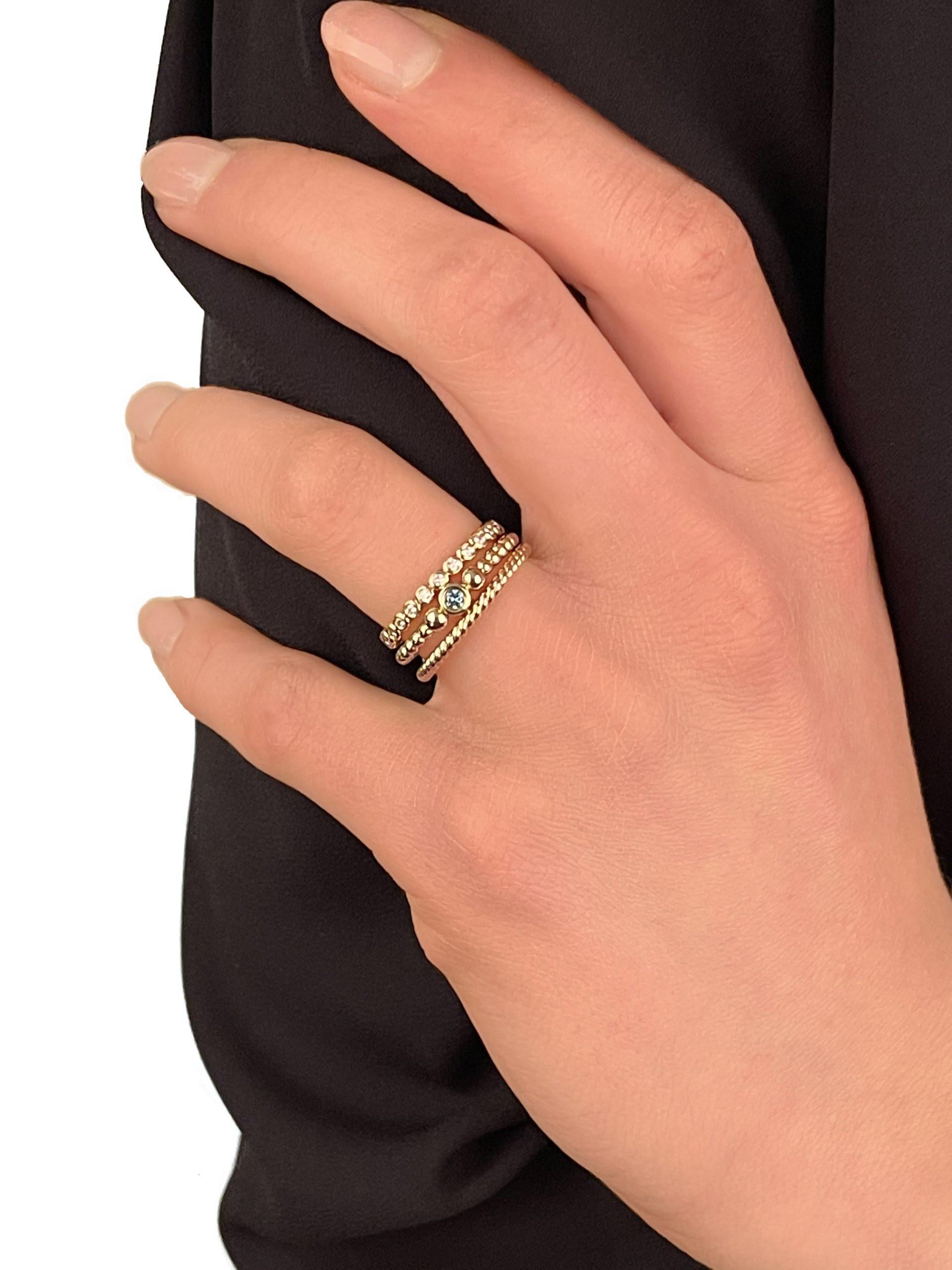 For Sale:   Cober Ibiza “Princess” set with Diamonds Made of 14 Carat fairtrade Gold Ring 2