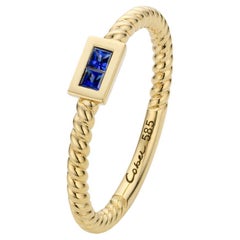 Cober Ibiza “Sapphire” with 2 x 0.05 Carat beautiful Princess-cut Sapphire Ring
