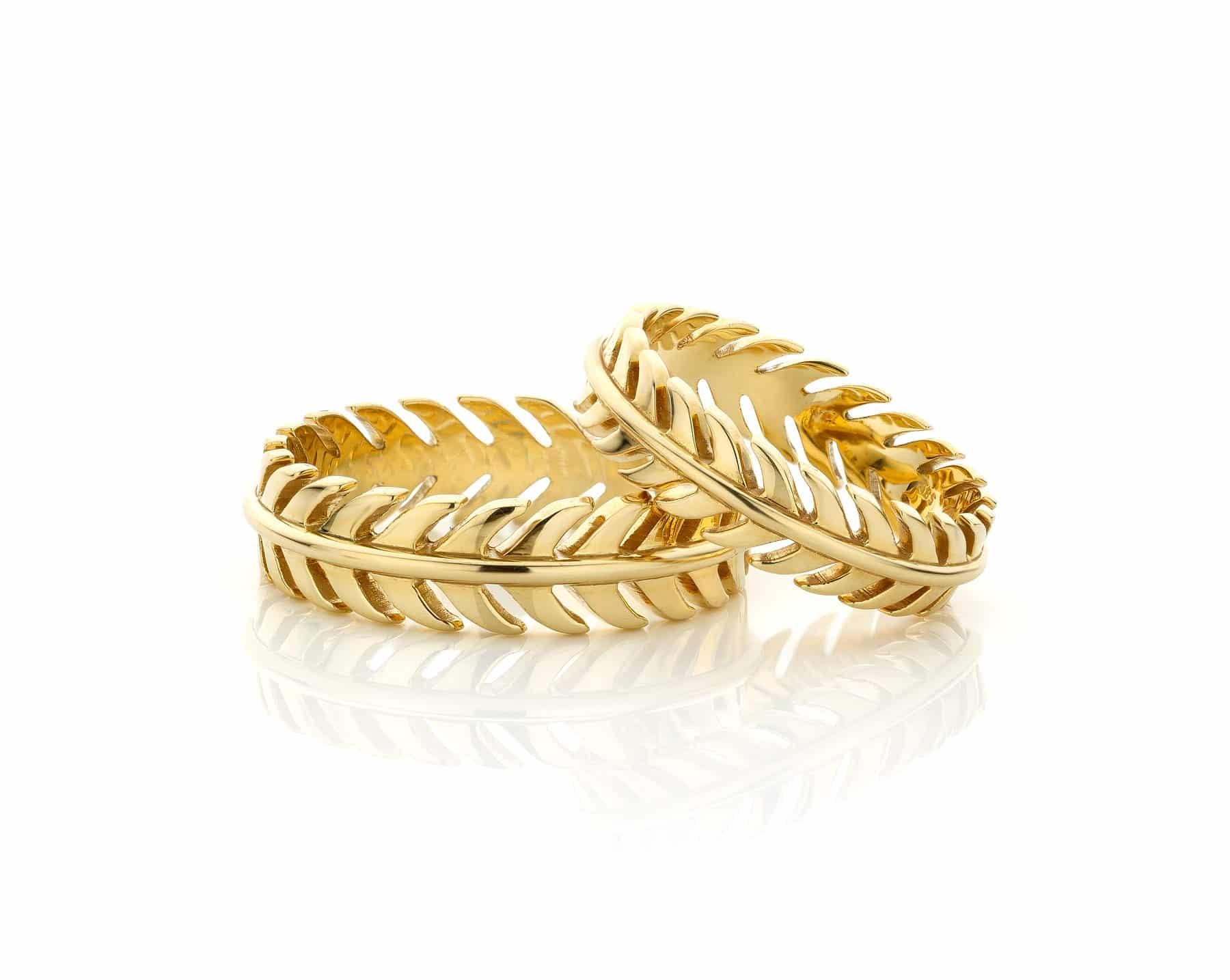 En vente :  Cober Jewellery Bagues de mariage en or jaune Rome antique 3