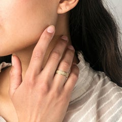 Cober Jewellery “Eternal Forest” Yellow Gold Wedding Bands Rings