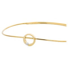 Cober “Luna” with a 0.30 Carat Brilliant-cut Diamond Yellow Gold Pendant 