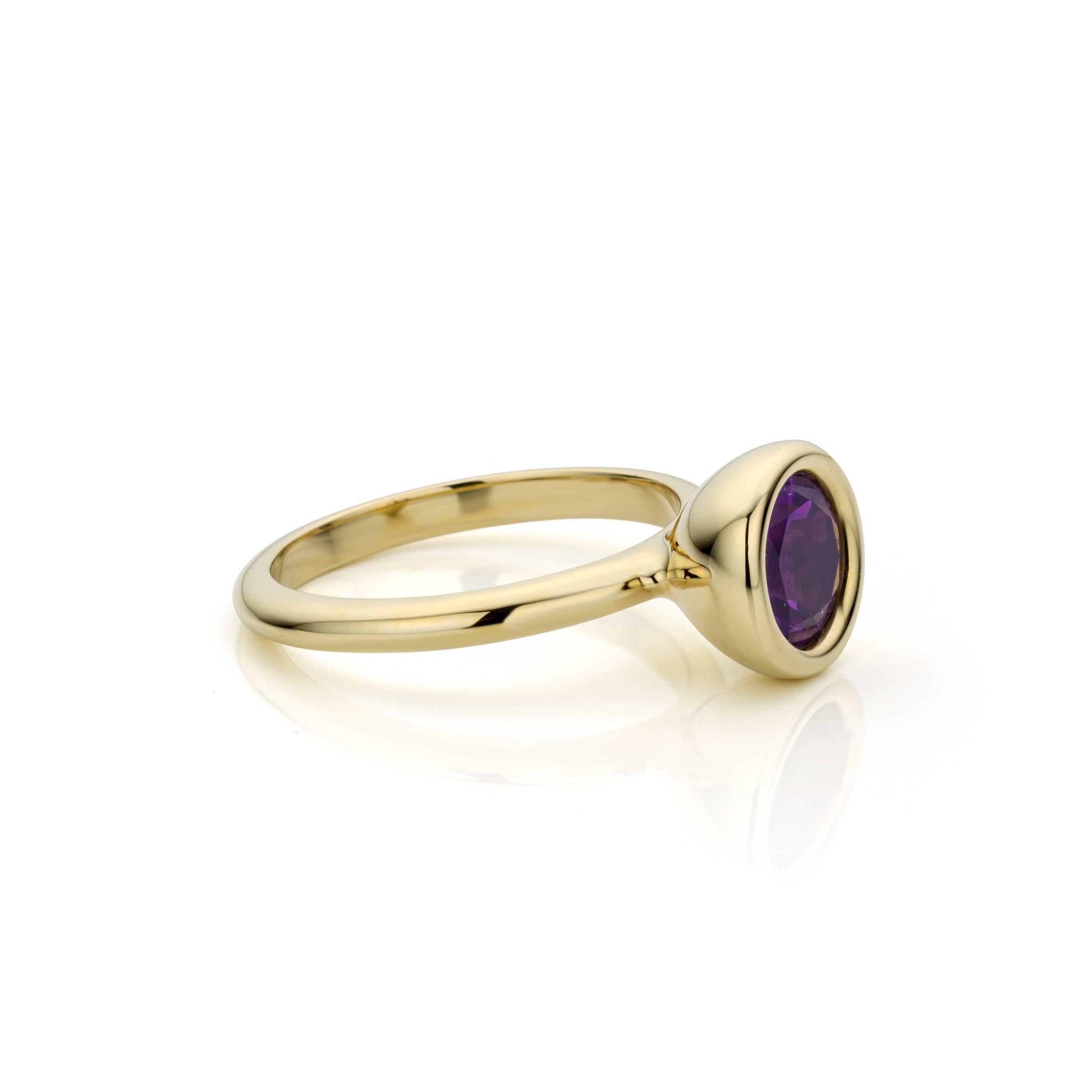 Contemporary Cober multiple rings often worn together with Purple Amethyst Stacking Ring  For Sale