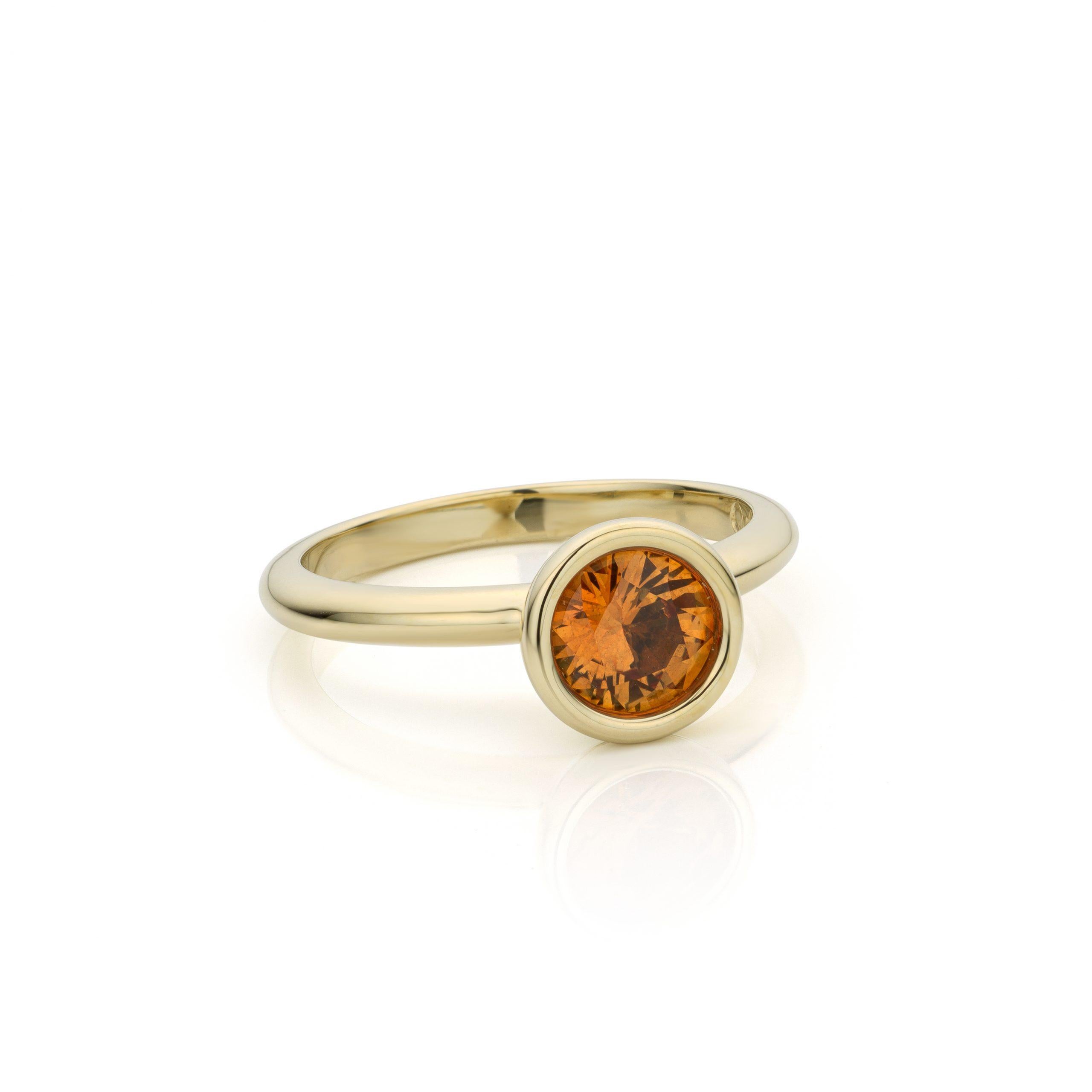Cober multiple rings often worn together with light orange Sapphire Ring For Sale 2
