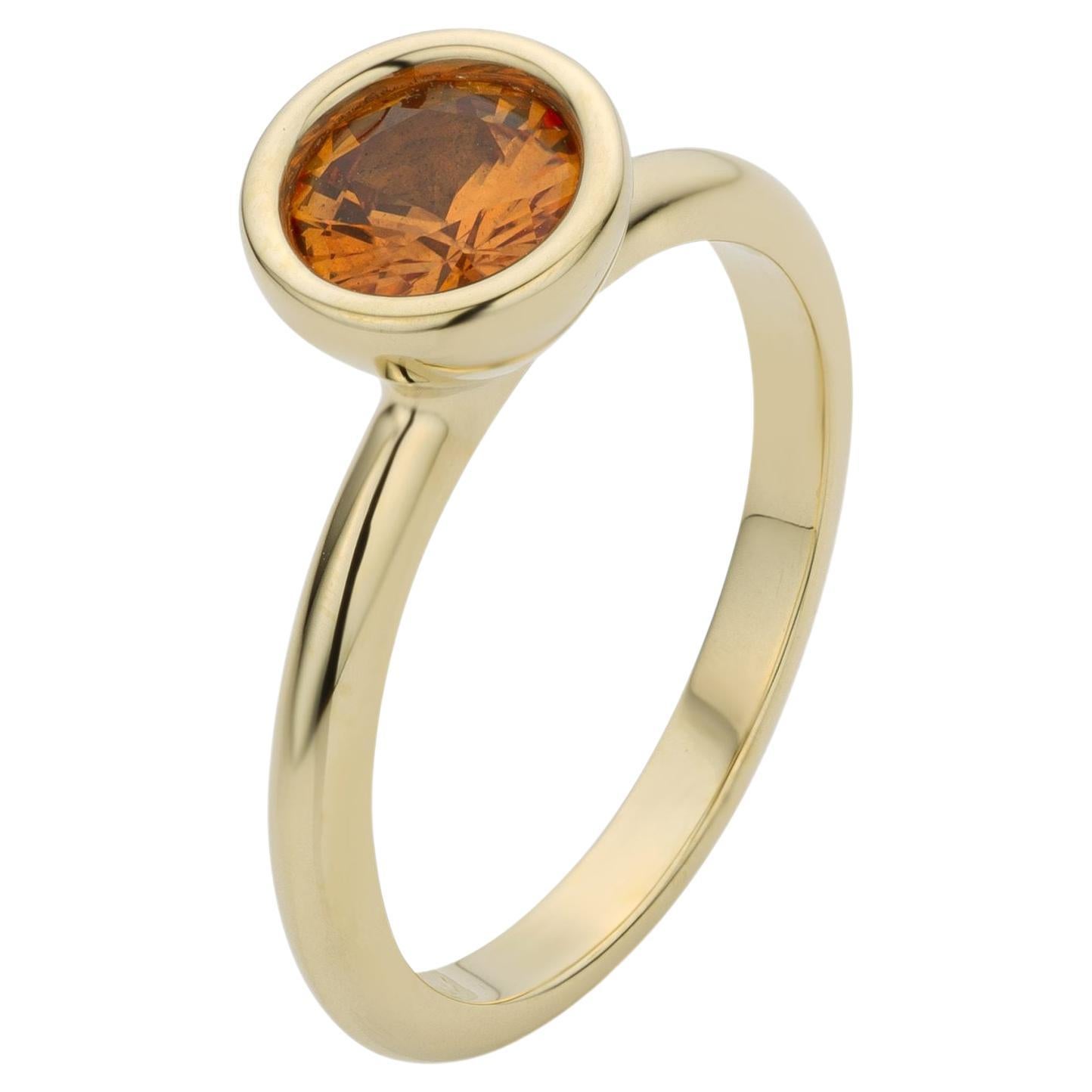Cober multiple rings often worn together with light orange Sapphire Ring In New Condition For Sale In OSS, NH