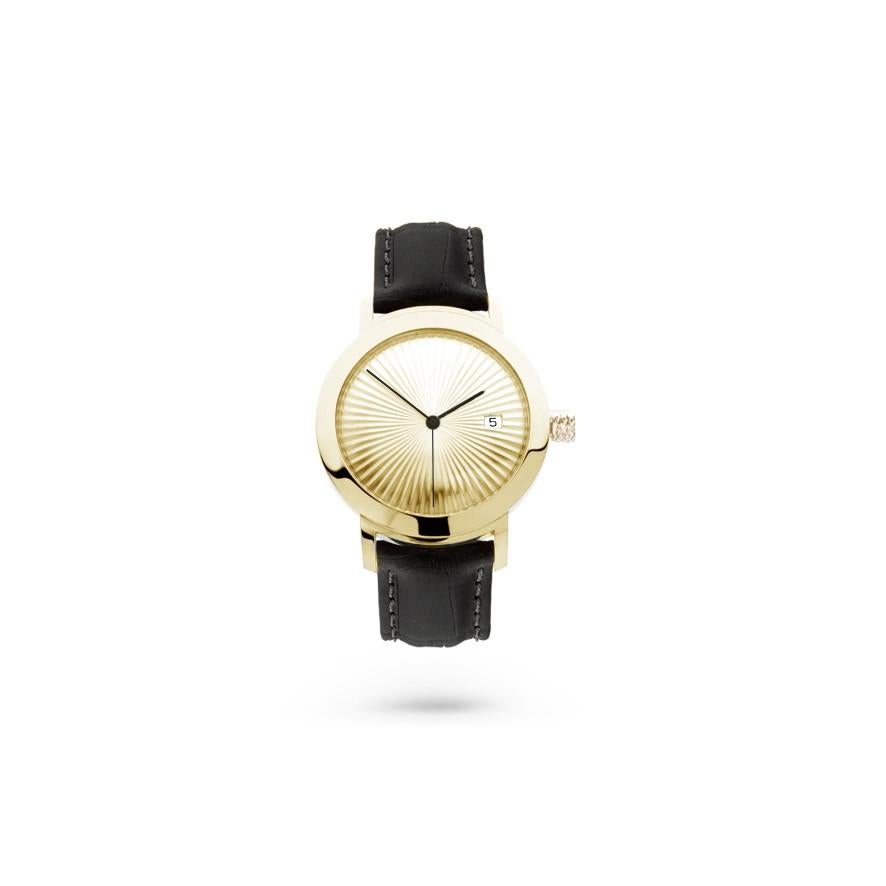 Cober Nº1, a limited-edition watch which is only produced 100 times, distinguishes itself by its design. This 18 Carat yellow gold watch is designed to be worn on the wrist in the most comfortable way possible and contains a 2892-A2 caliber, which
