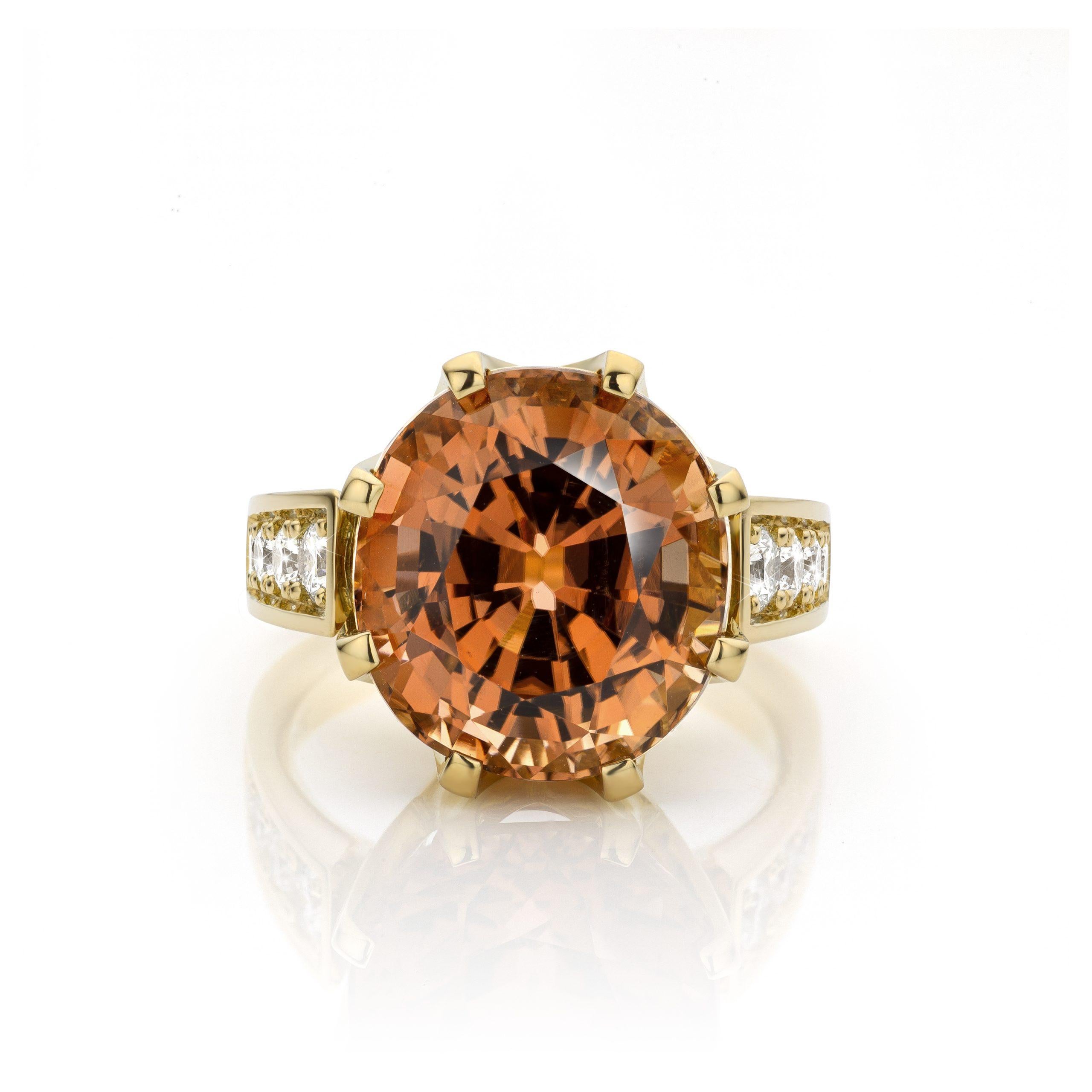 Queen Peach Ring with peach color Tourmaline and Diamonds  Cober Jewellery

Welcome to the world of exquisite jewellery! If you are a true jewellery enthusiast, then you have come to the right place. Today, we present to you the stunning Queen Peach