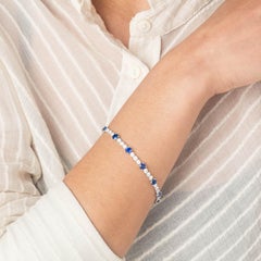 Cober “Royal” alliance set with 12 Sapphires and 36 Diamonds White Gold Bracelet
