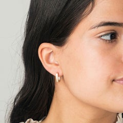 Cober "Square beauty"  18 Carat Yellow Gold with an ice matte finish Earrings