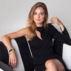 Cober square links & 36 brilliant cut Diamonds Yellow Gold Bracelet