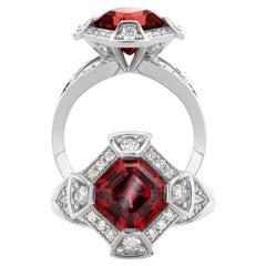 Cober “Stunning Pink” pure Pink Spinel and Diamonds White Gold Cocktail Ring