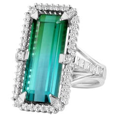 Cober Travel in Color with Tourmaline Princess-cut & Brilliant-cut Diamonds Ring