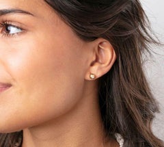 Cober Yellow gold ear studs with 2 Diamonds of 0.05 ct Stud Earrings Available