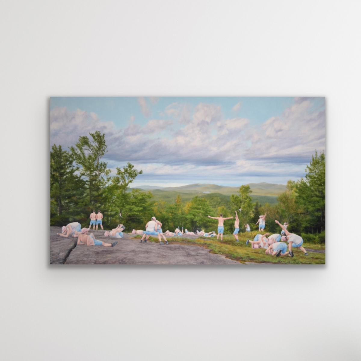 Ohne Titel (Adirondacks) – Figuratives Landschaftsgemälde – Painting von Cobi Moules