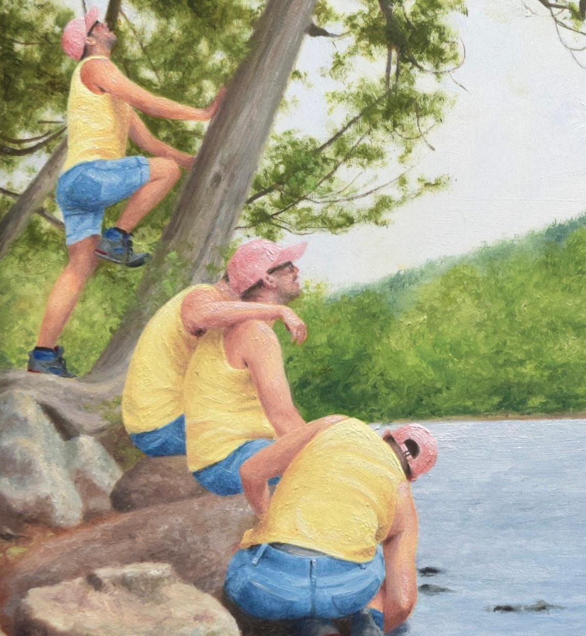 Untitled (Chapel Pond) - Contemporary figurative landscape oil painting 1