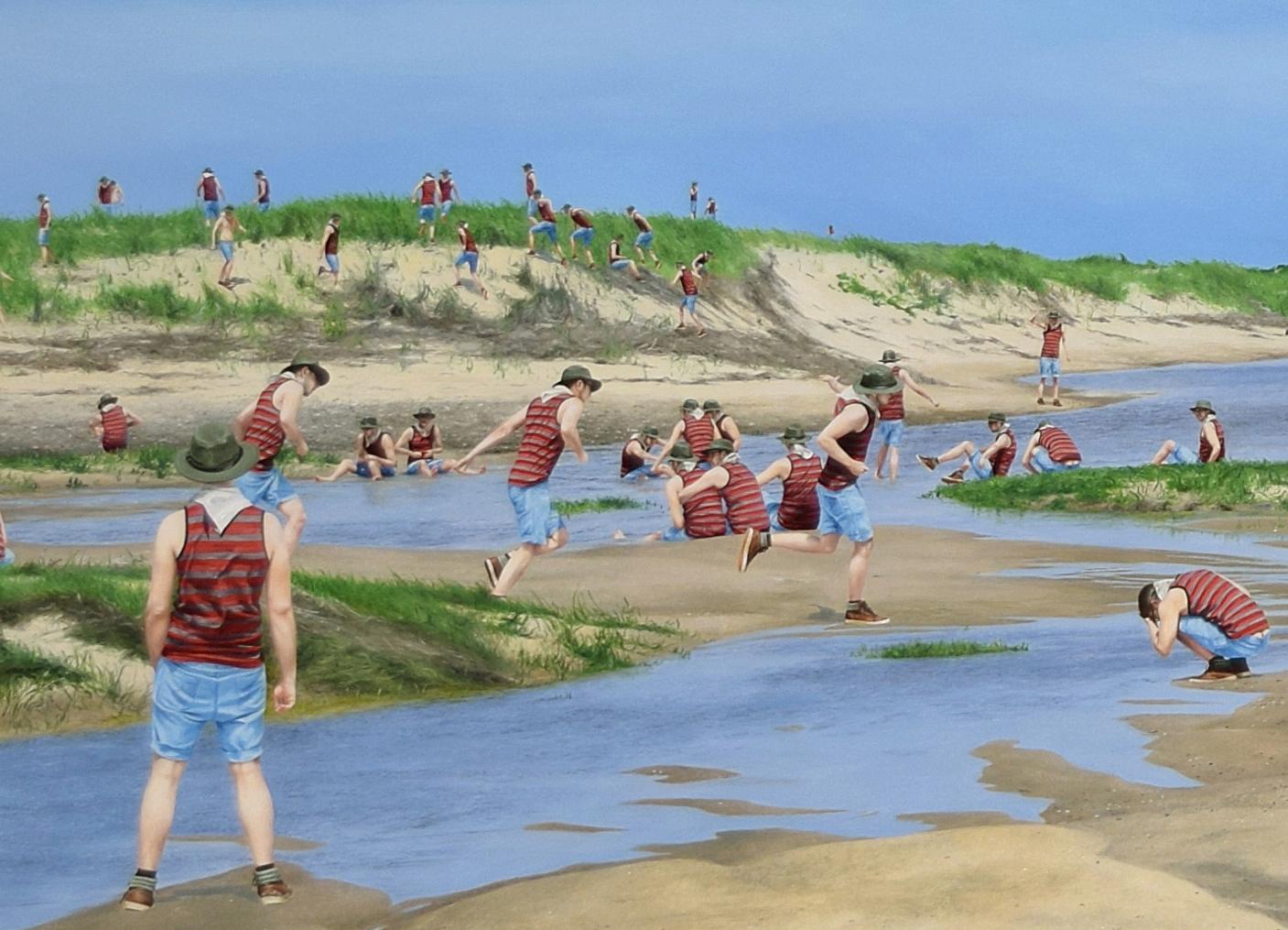 Sans titre (Salt Marsh Herring Cove) - Painting de Cobi Moules
