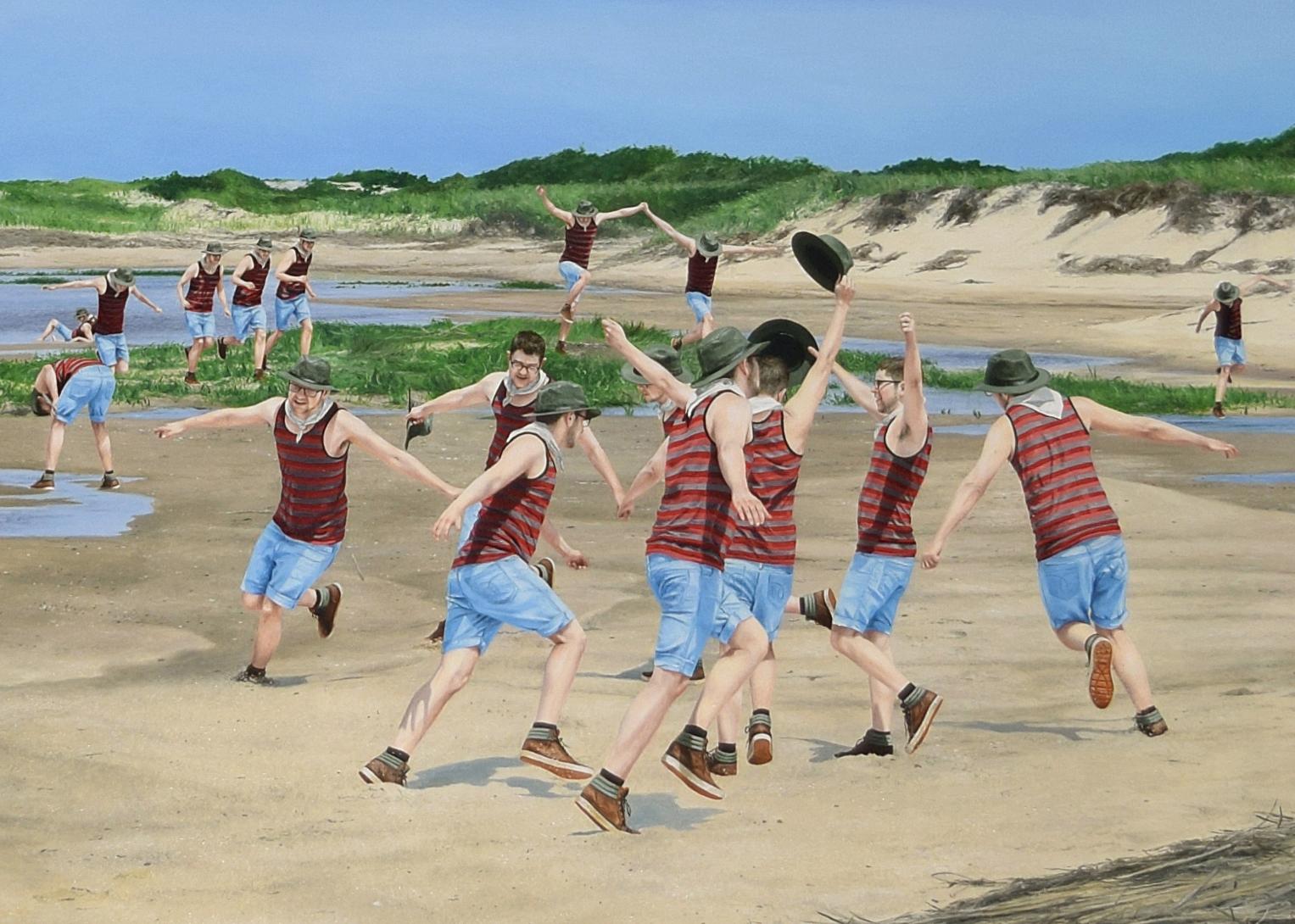 Sans titre (Salt Marsh Herring Cove) - Contemporain Painting par Cobi Moules