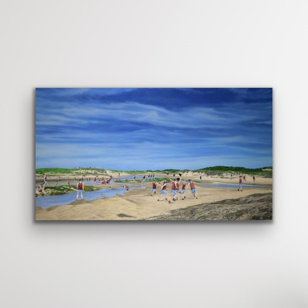 Sin título (Ensenada de Arenques del Pantano Salado) - Figurative Painting Azul de Cobi Moules