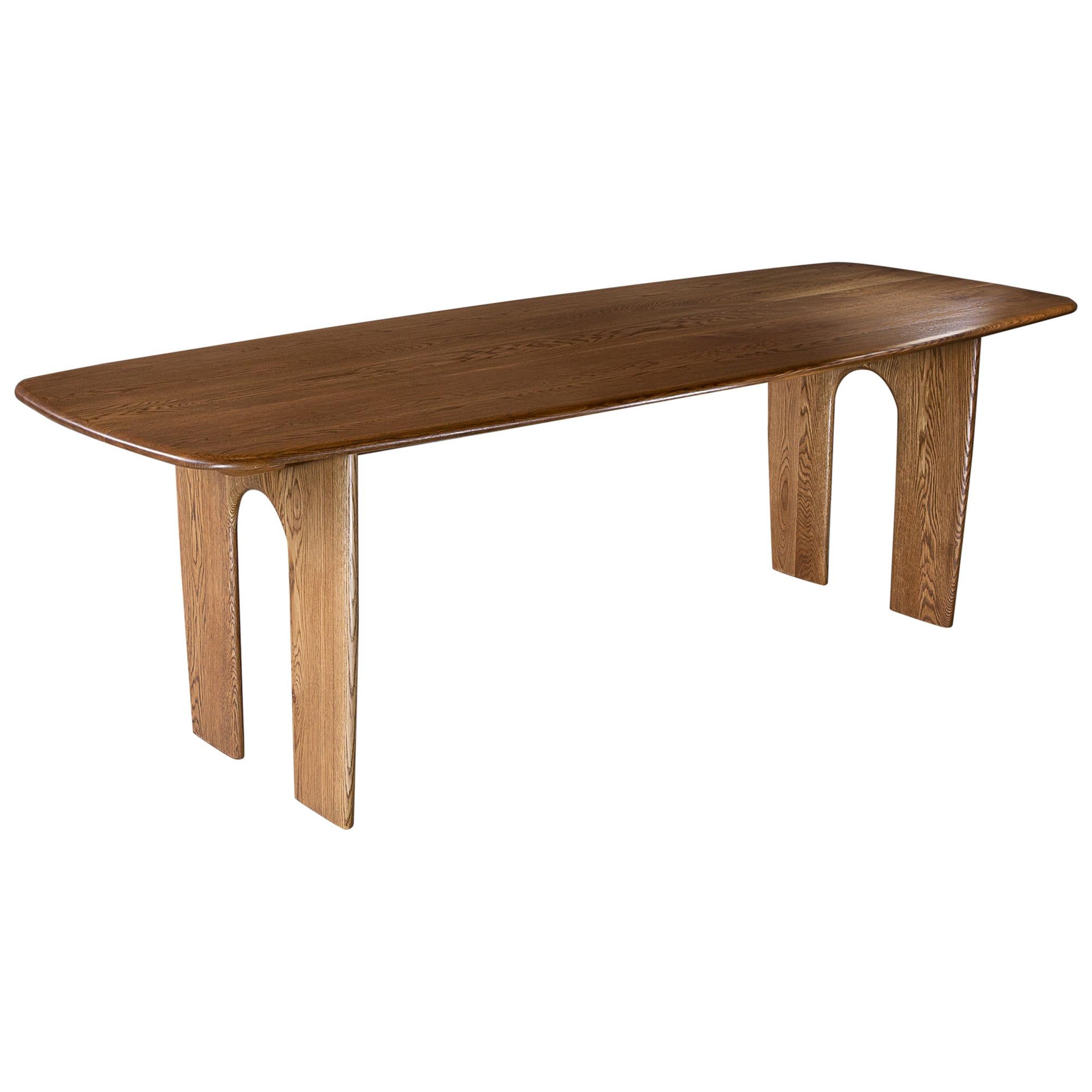 Coble Wooden Oak Timber Dining Table Customisable