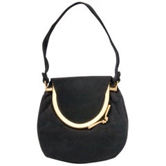 Vintage Coblentz Black Suede Bag, c.1960