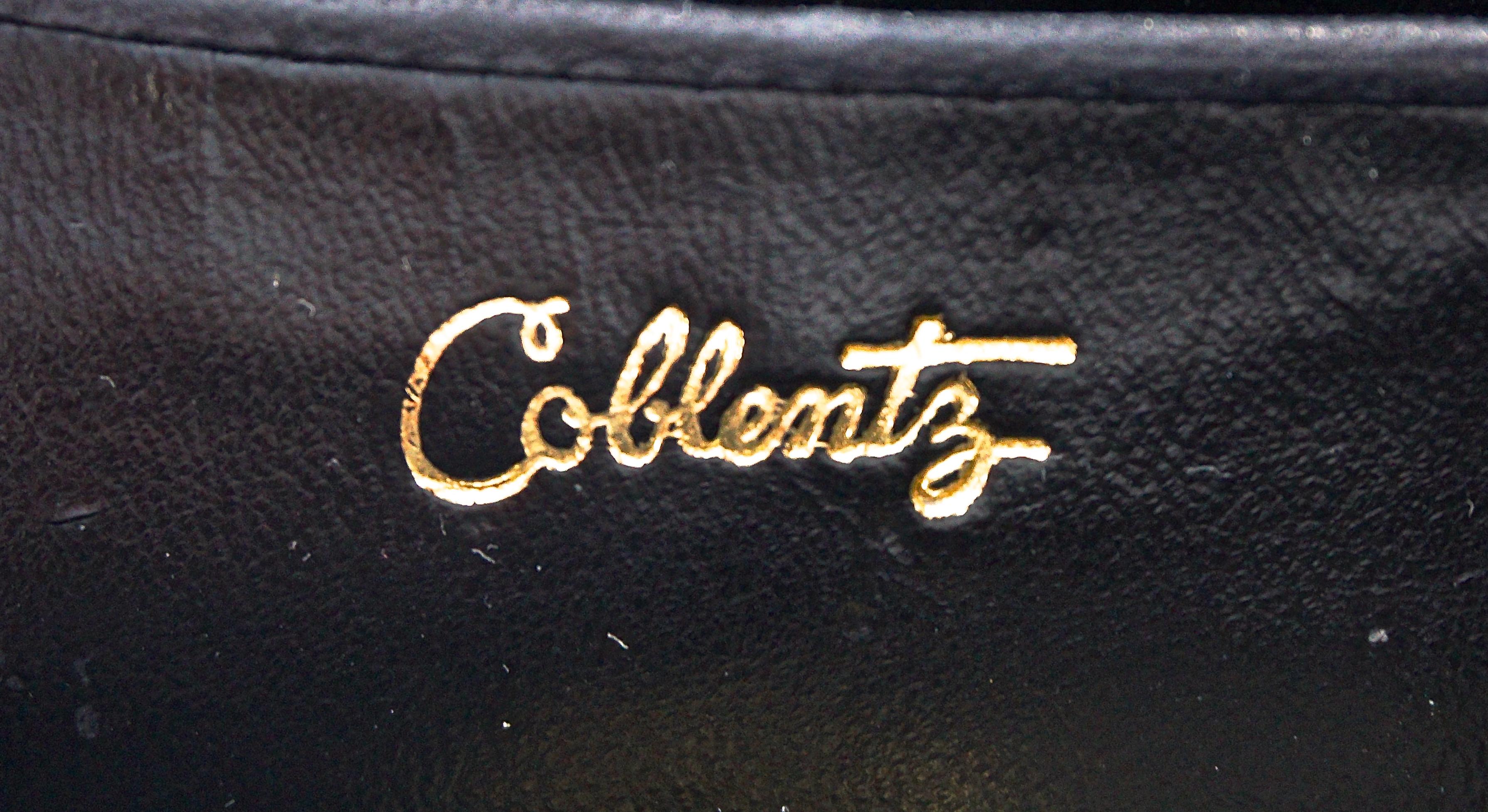 Coblentz Italian Soft Black Leather Handbag with a Faux Tortoiseshell Clasp 1
