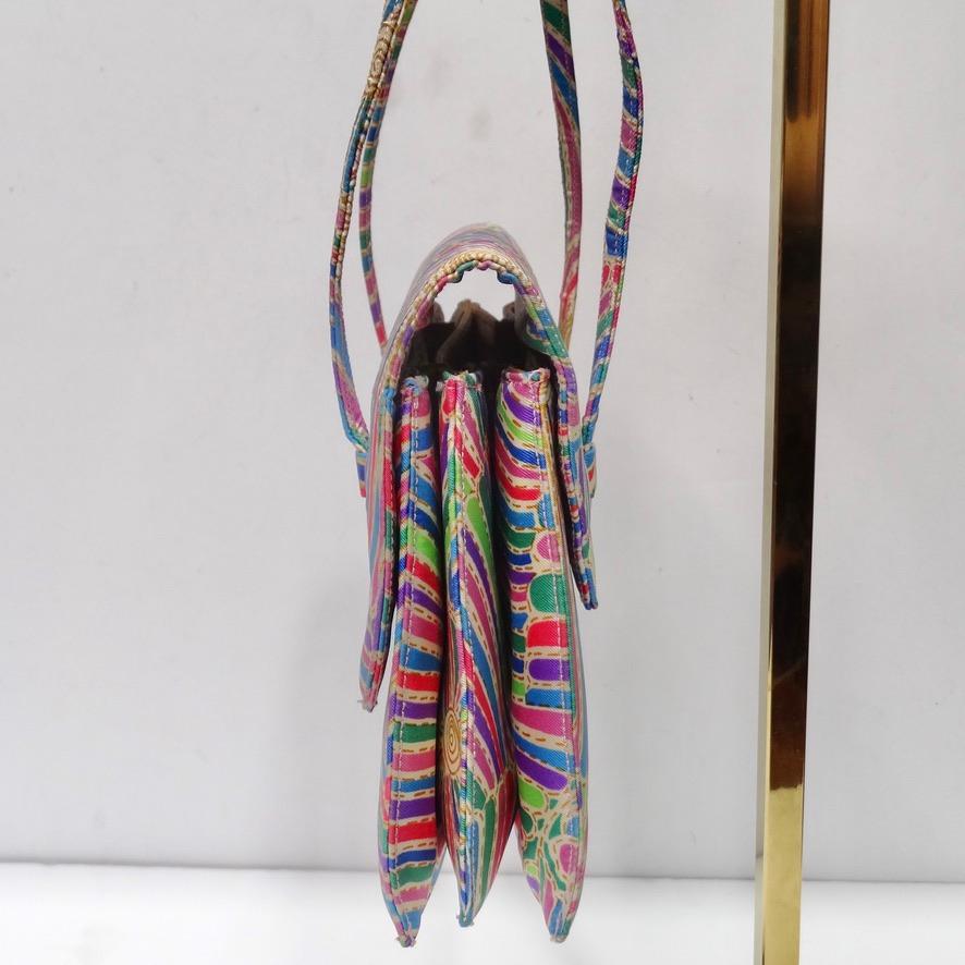 Women's or Men's Coblentz Saks Fifth Avenue Multicolor Fold Over Handbag For Sale