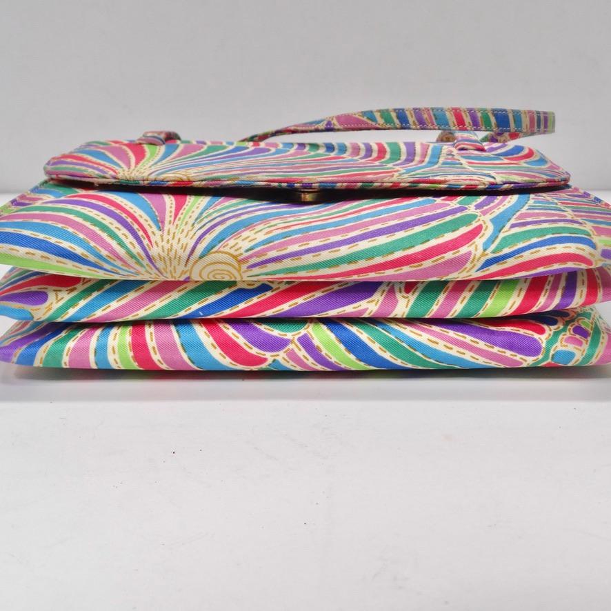 Coblentz Saks Fifth Avenue Multicolor Fold Over Handbag For Sale 2