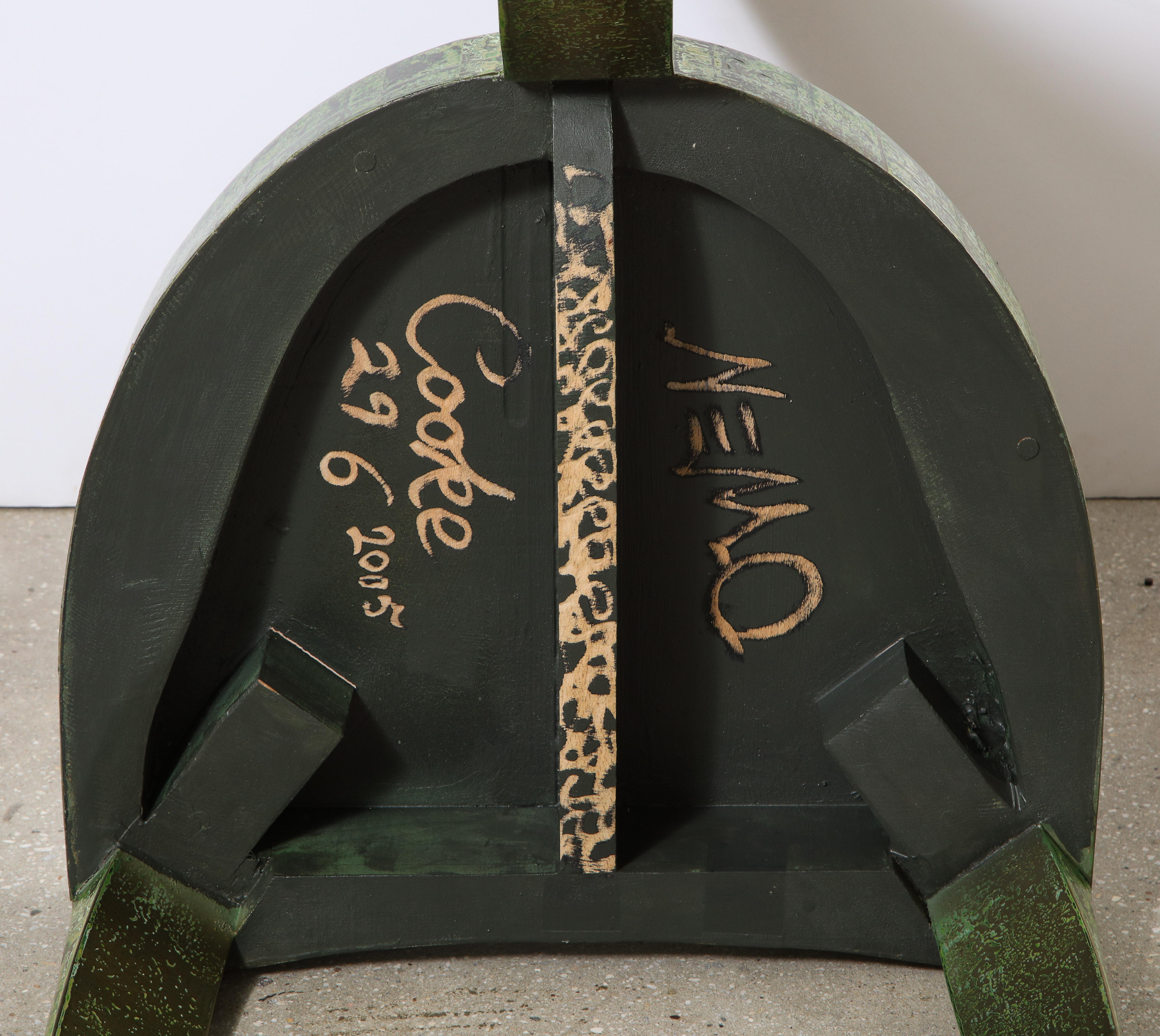 “Cobra” sculptural green lacquered chair, by Alasdair Cooke 6