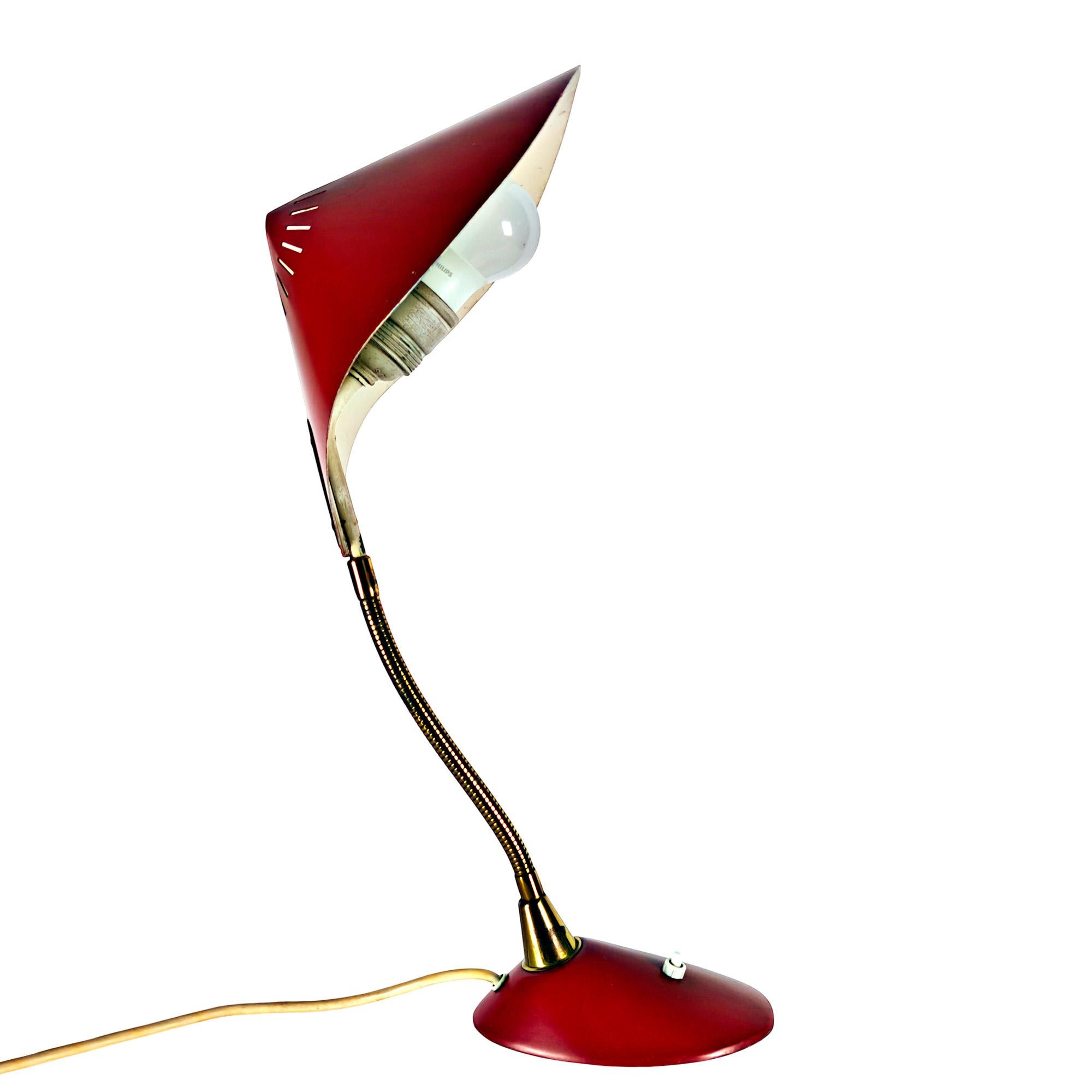“Cobra” desk lamp by Cosack brothers – Germany 1955 In Good Condition For Sale In Girona, Girona