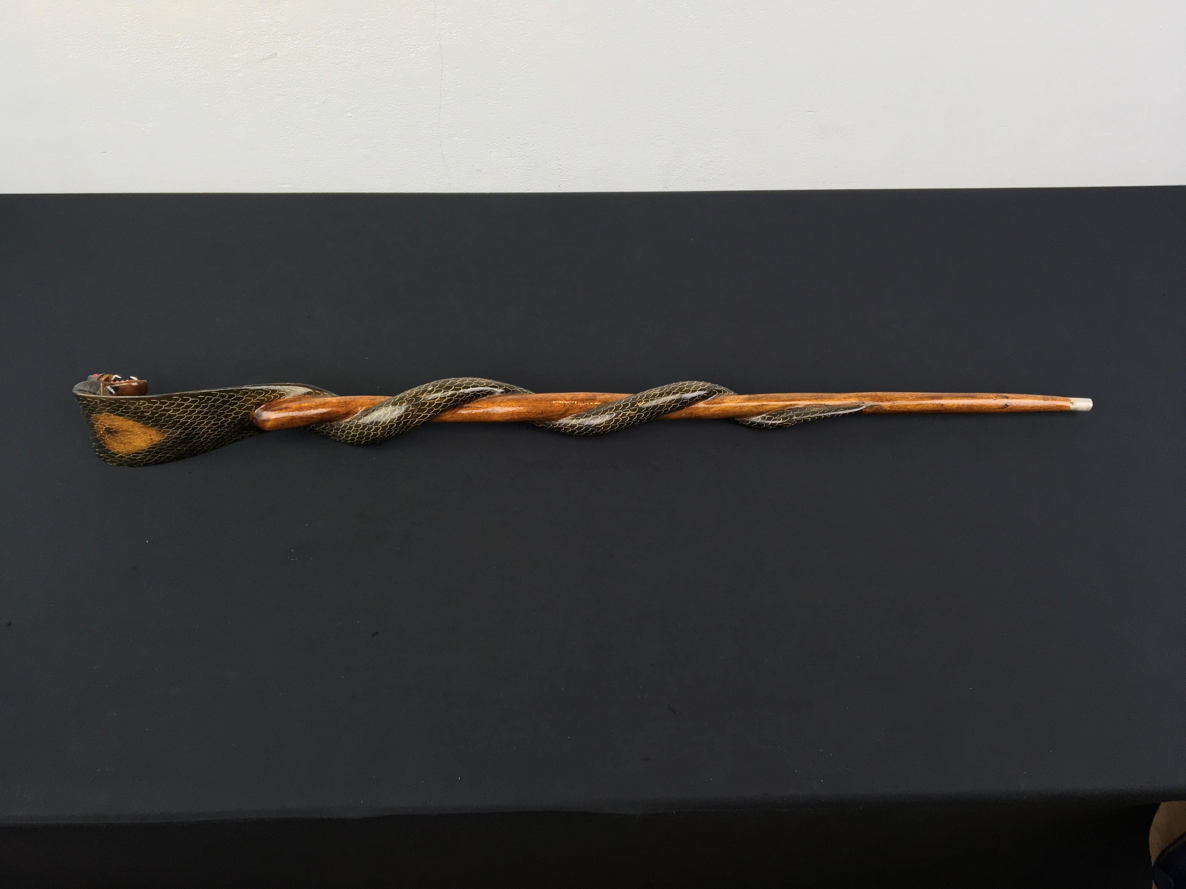 Cobra Hand, Carved Walking Stick, Walking Cane 2