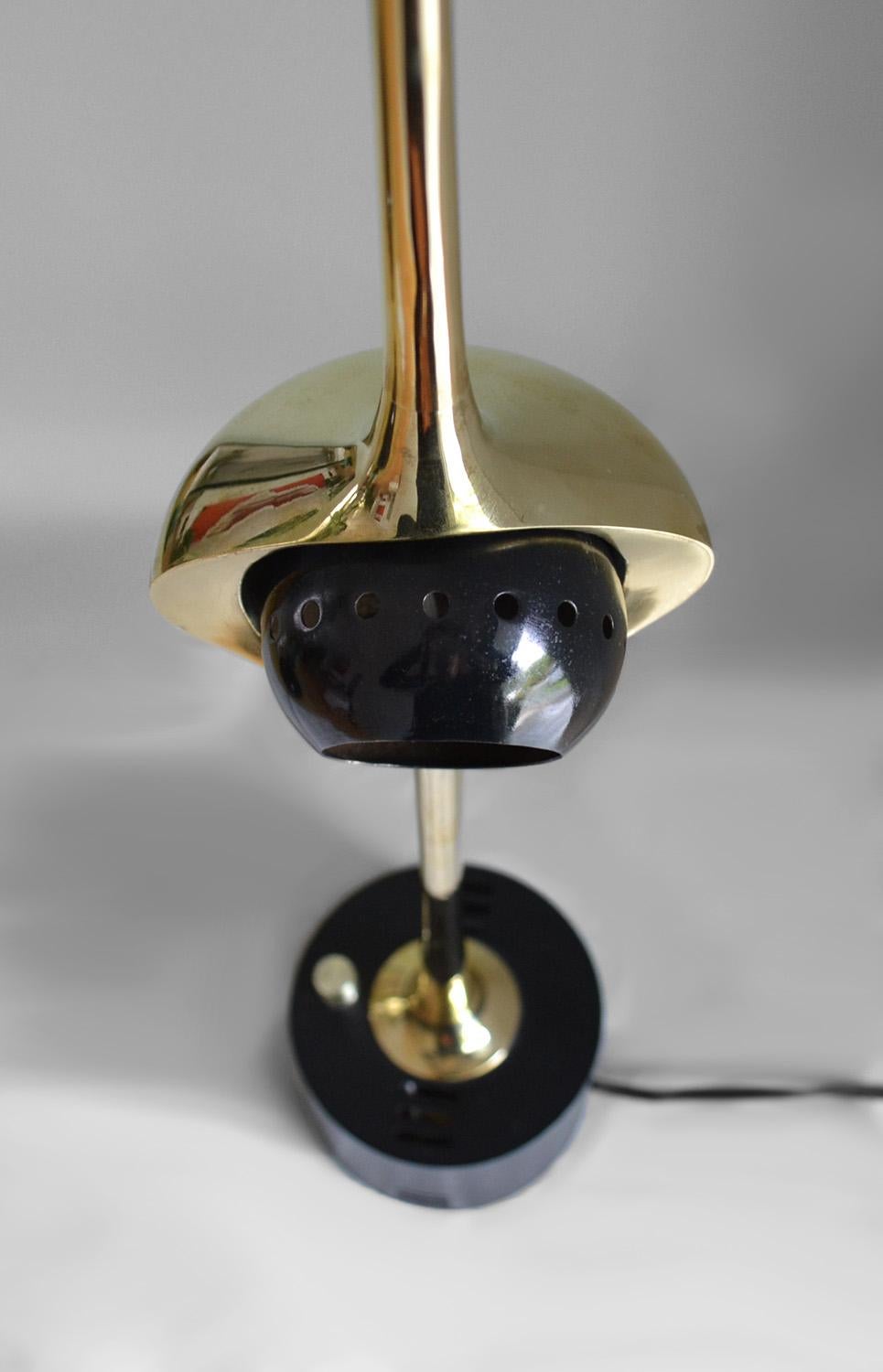 Cobra Lamp by Angelo Lelii in Brass for Arredoluce, Monza 1960s 4