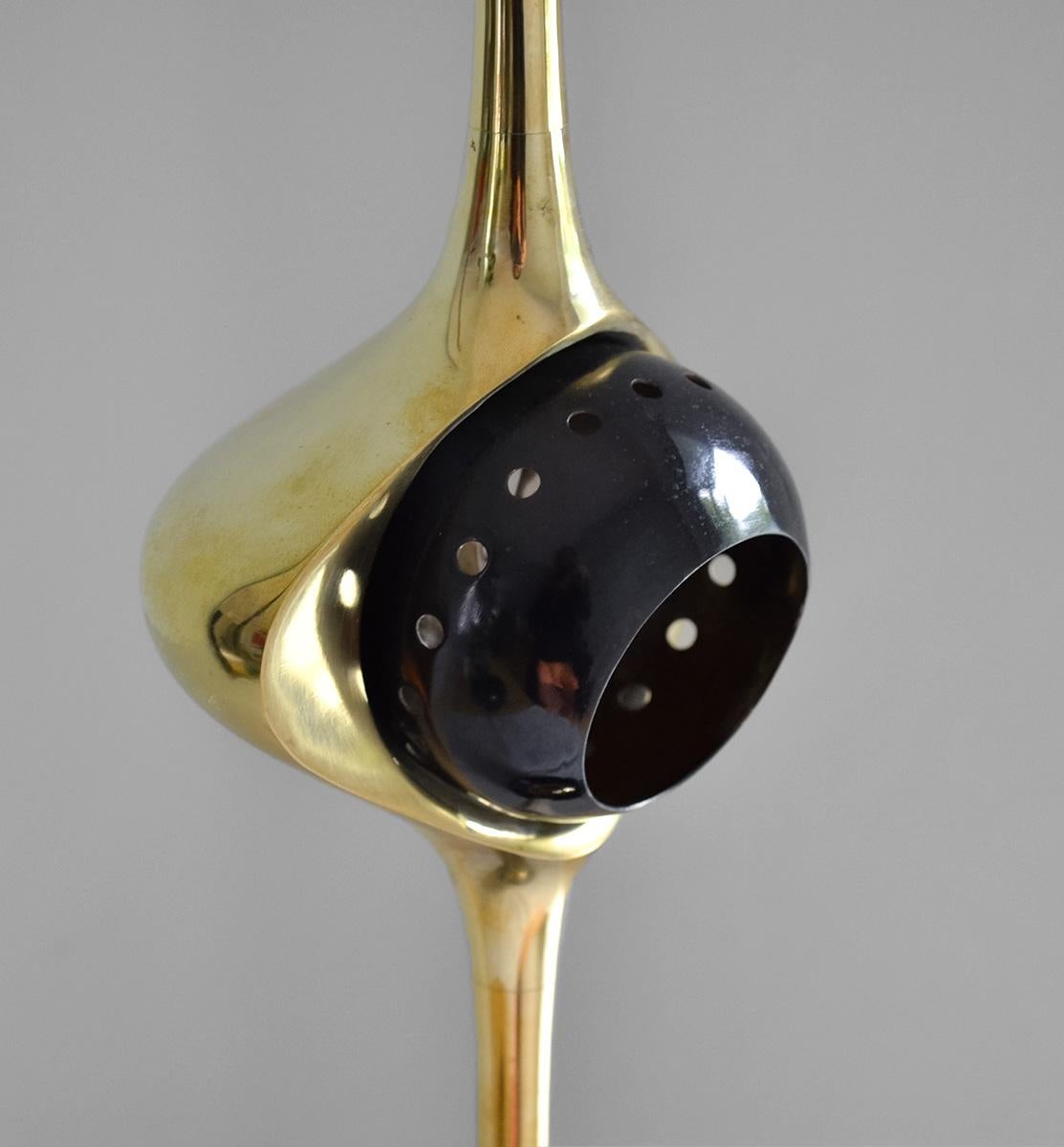Cobra Lamp by Angelo Lelii in Brass for Arredoluce, Monza 1960s 5
