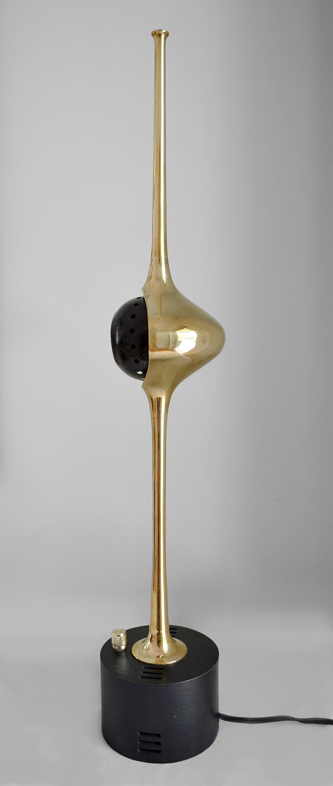 Mid-Century Modern Cobra Lamp by Angelo Lelii in Brass for Arredoluce, Monza 1960s
